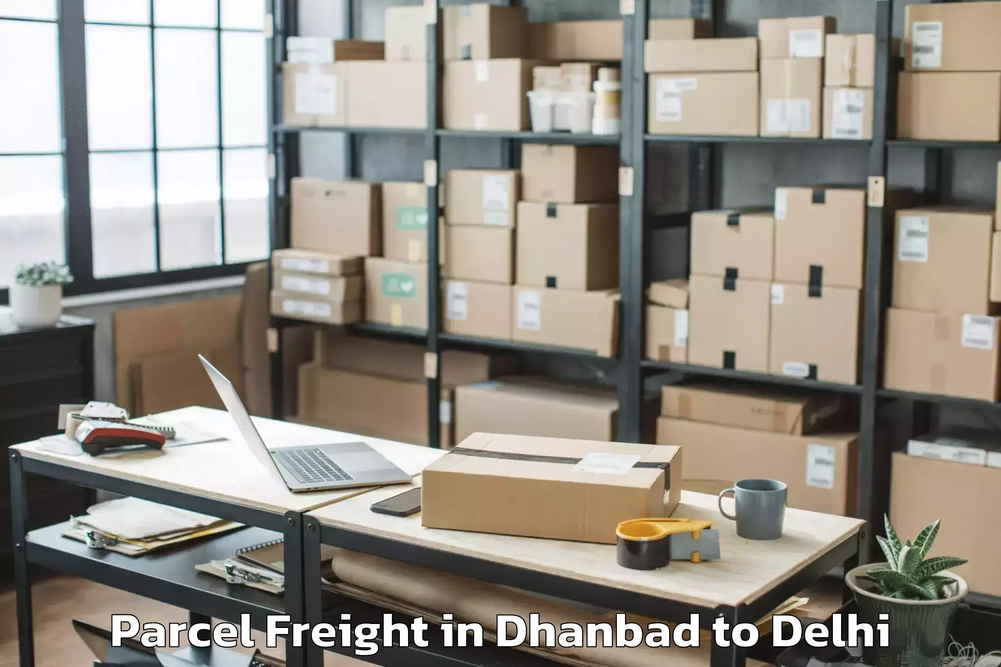 Discover Dhanbad to Flatted Factory Complex Okhla Parcel Freight